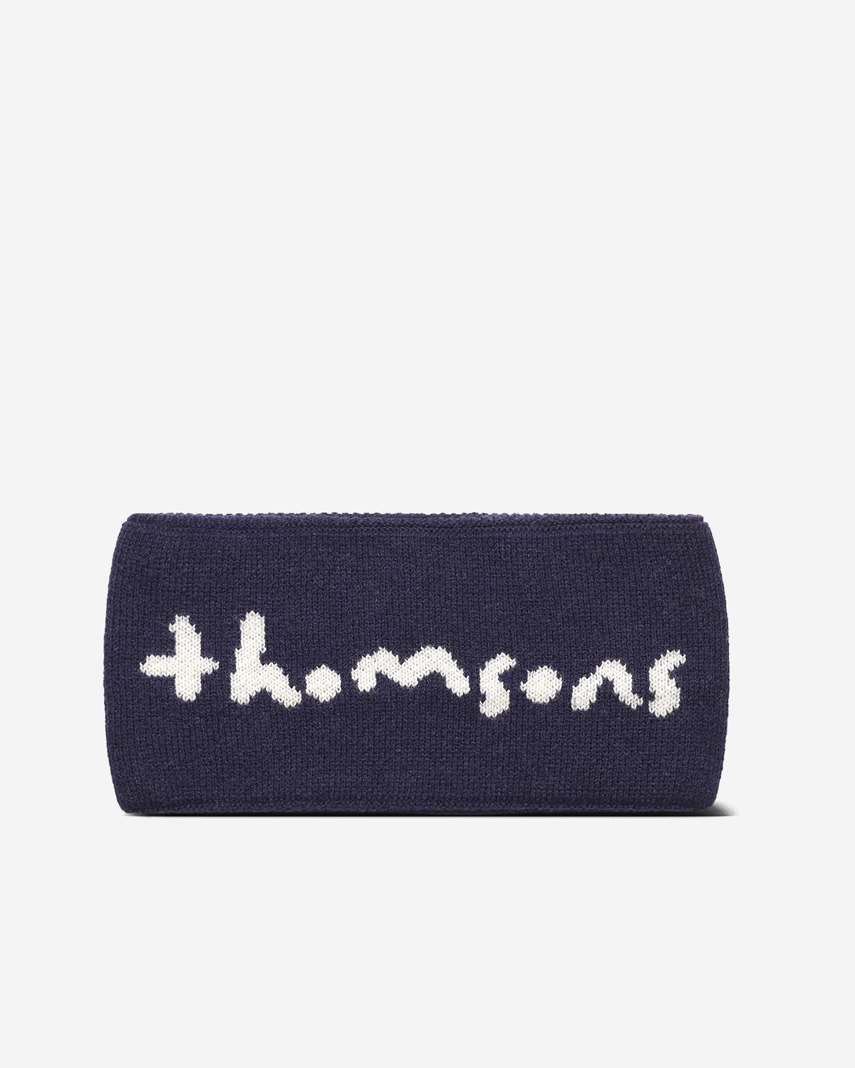 NAVY MERINO WOOL HEADWARMER